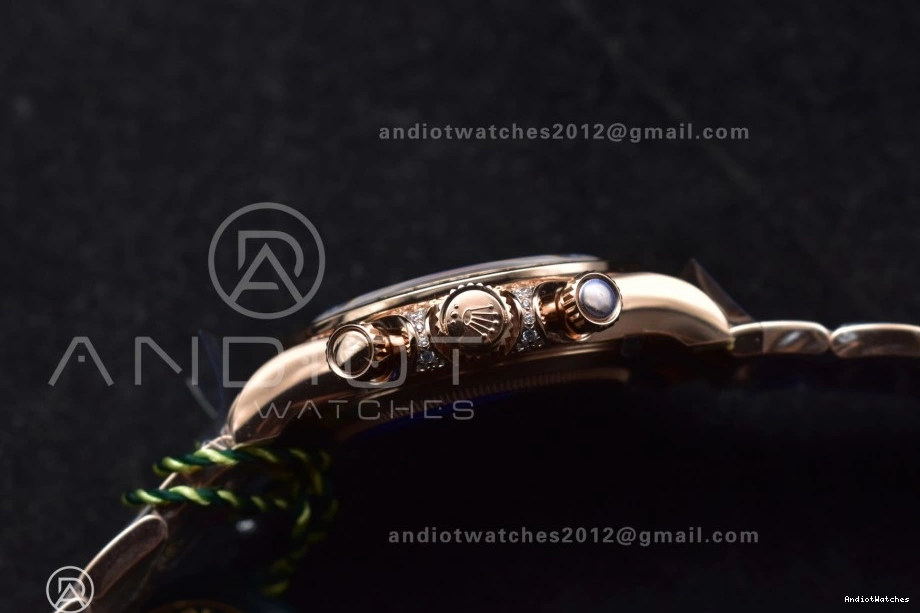 ZF SH Rainbow Bracelet Best 1:1 Diamonds 116595RBOW Durable Edition 776 Black RG Dial on Daytona 0416